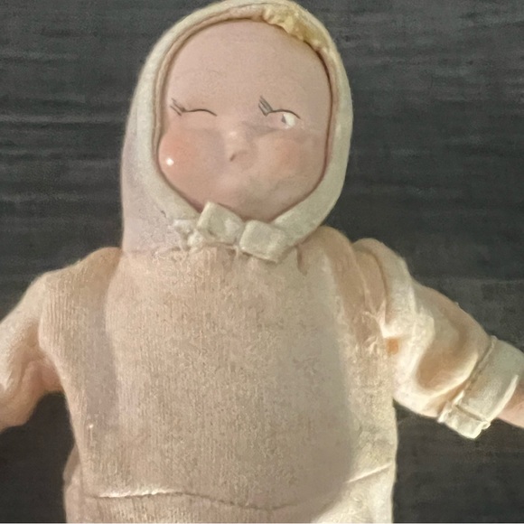 Vintage 6” Plush Kewpie Doll with Celluloid Face - Picture 5 of 5